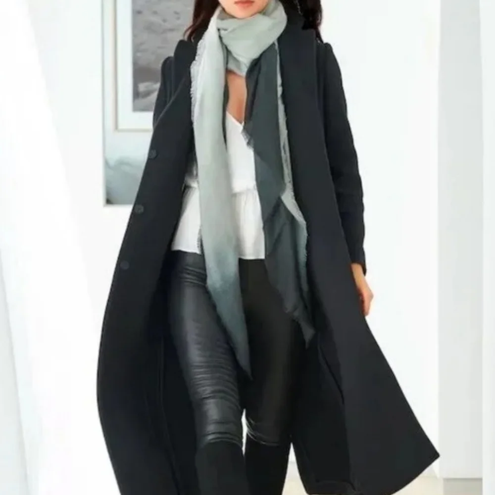 🖤▪️Cushnie ▪️One Size Grey Horizon Ombre Scarf